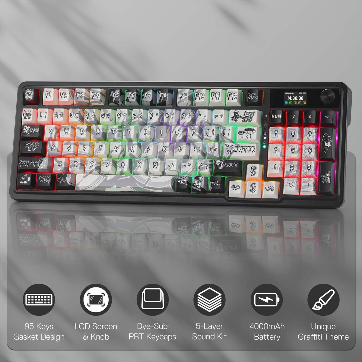 ARTEMIS K719 PRO Graffiti Keyboard, image 2 of 15