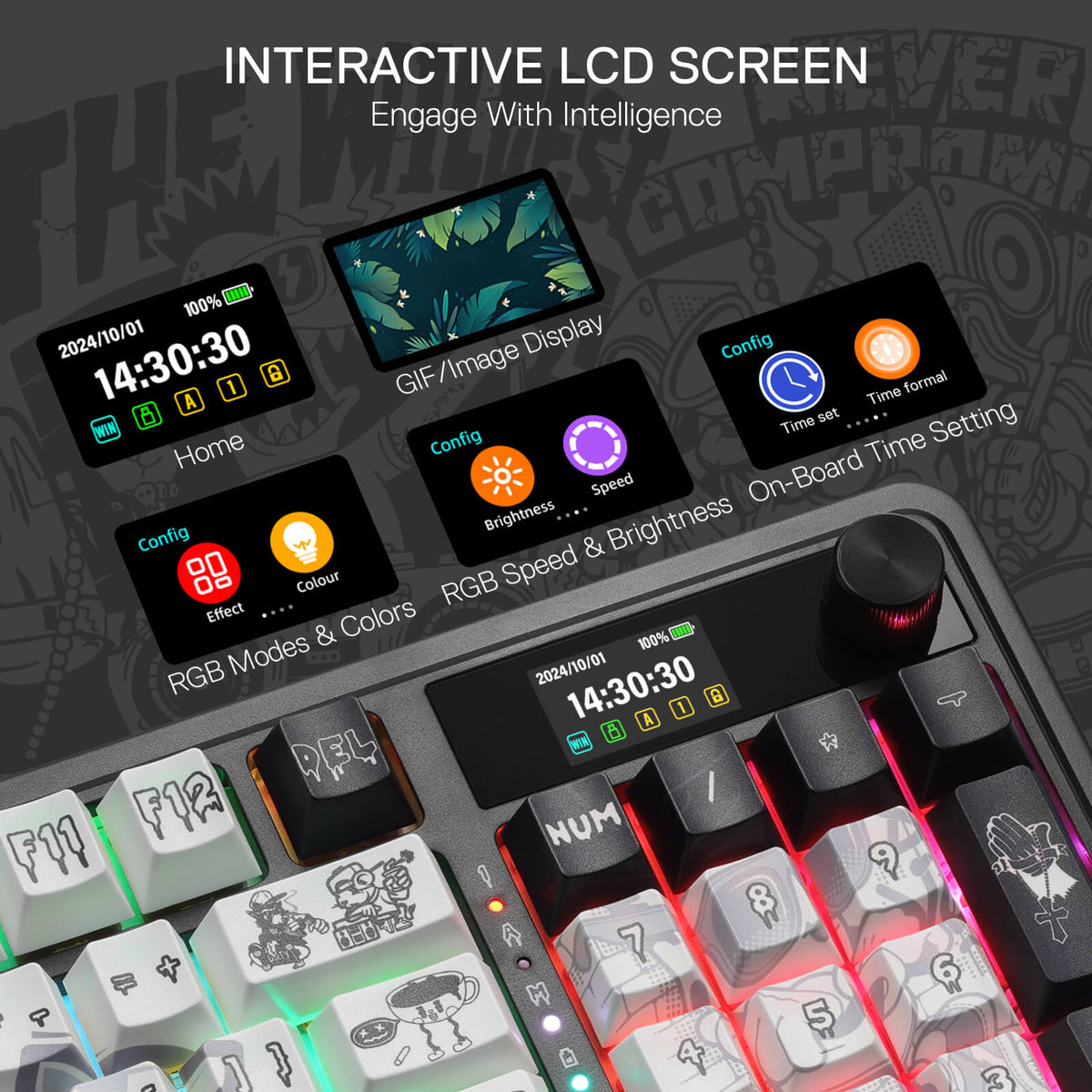 ARTEMIS K719 PRO Graffiti Keyboard, image 4 of 15 - enlarged view