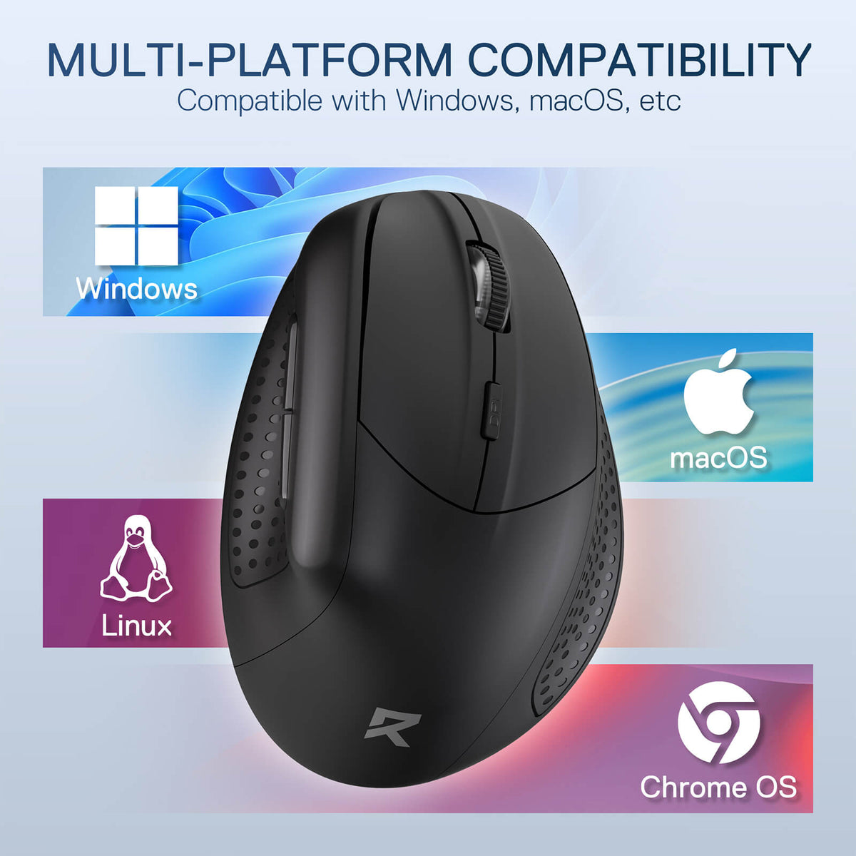 BM-4033 Wireless Vertical Ergonomic Mouse, image 6 of 8