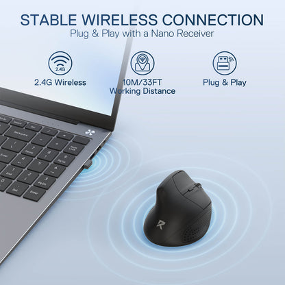BM-4033 Wireless Vertical Ergonomic Mouse - thumbnail 4