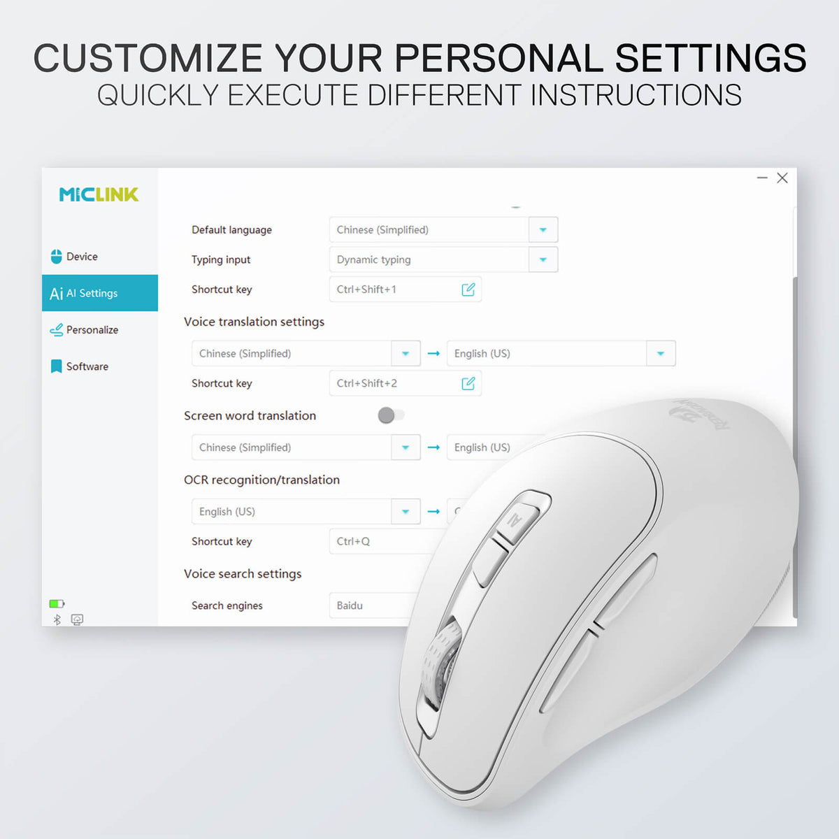 BM4195 AI Smart Wireless Mouse, image 6 of 15