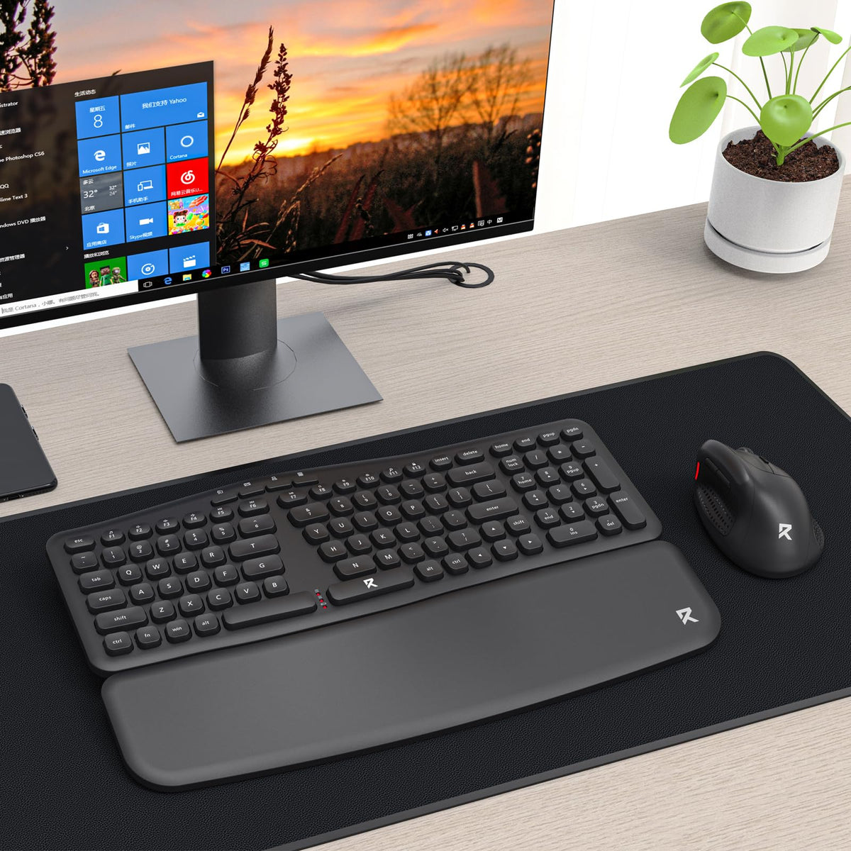 BS7162 2.4Ghz Wireless Keyboard and Mouse Combo, image 3 of 8 - enlarged view
