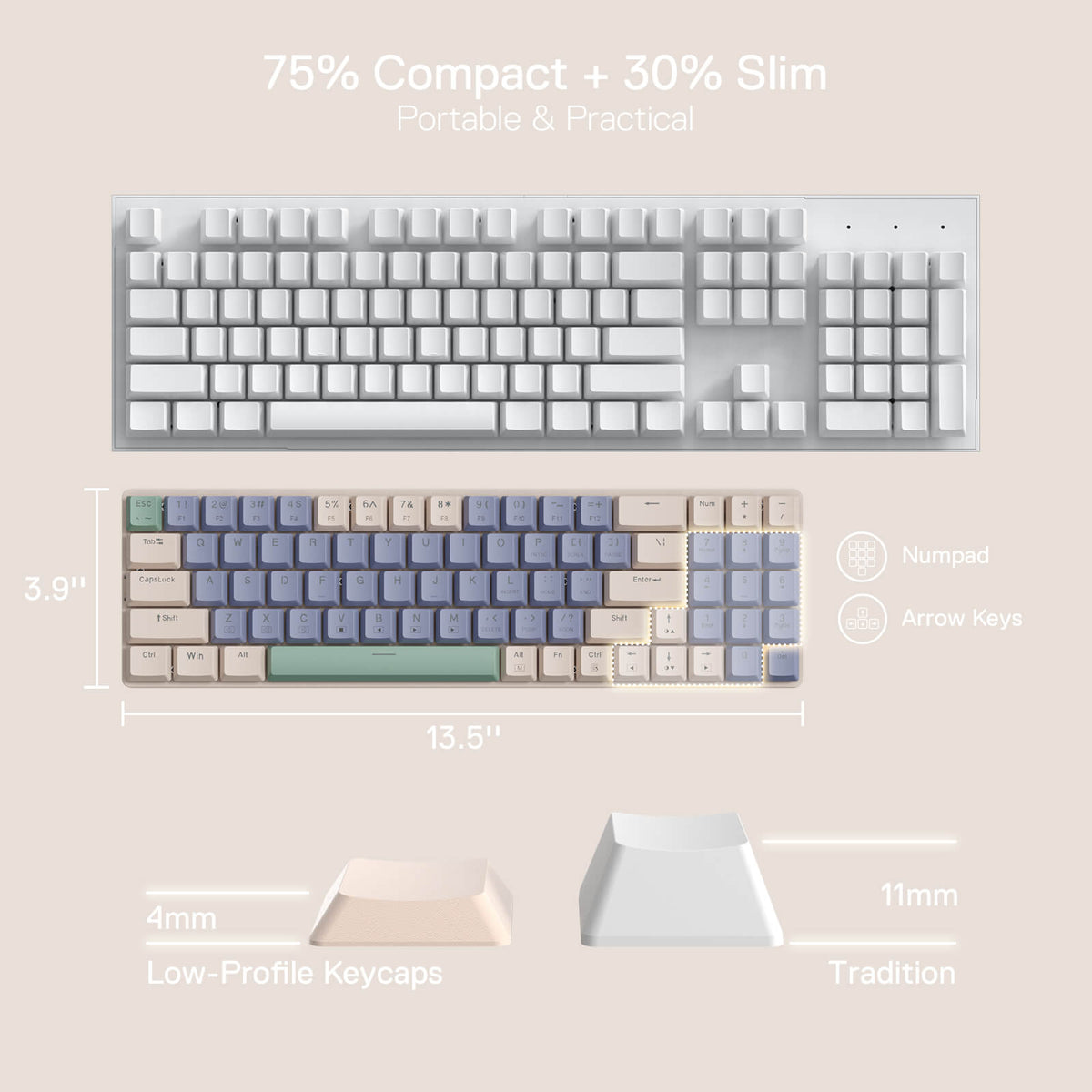 BS8772 Wireless Keyboard and Mouse Combo, image 11 of 36 - enlarged view