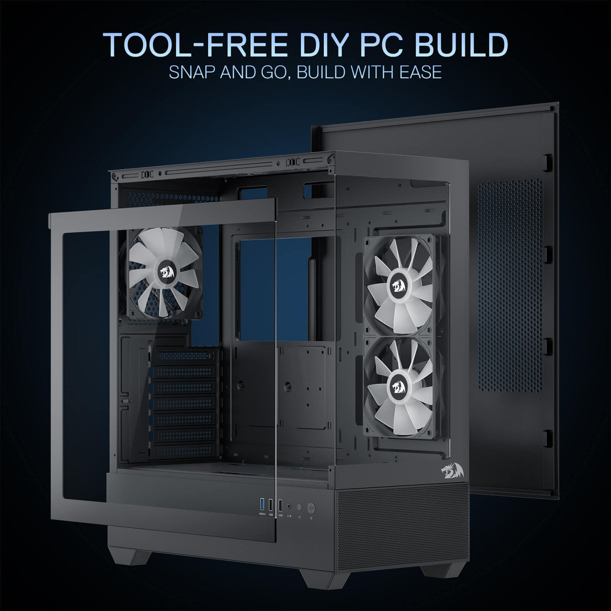 REFLECT FLOW CA606 ATX Gaming PC Case, image 6 of 11