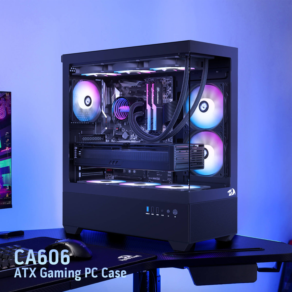 REFLECT FLOW CA606 ATX Gaming PC Case, image 2 of 11 - enlarged view