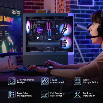 REFLECT FLOW CA606 ATX Gaming PC Case - thumbnail 3