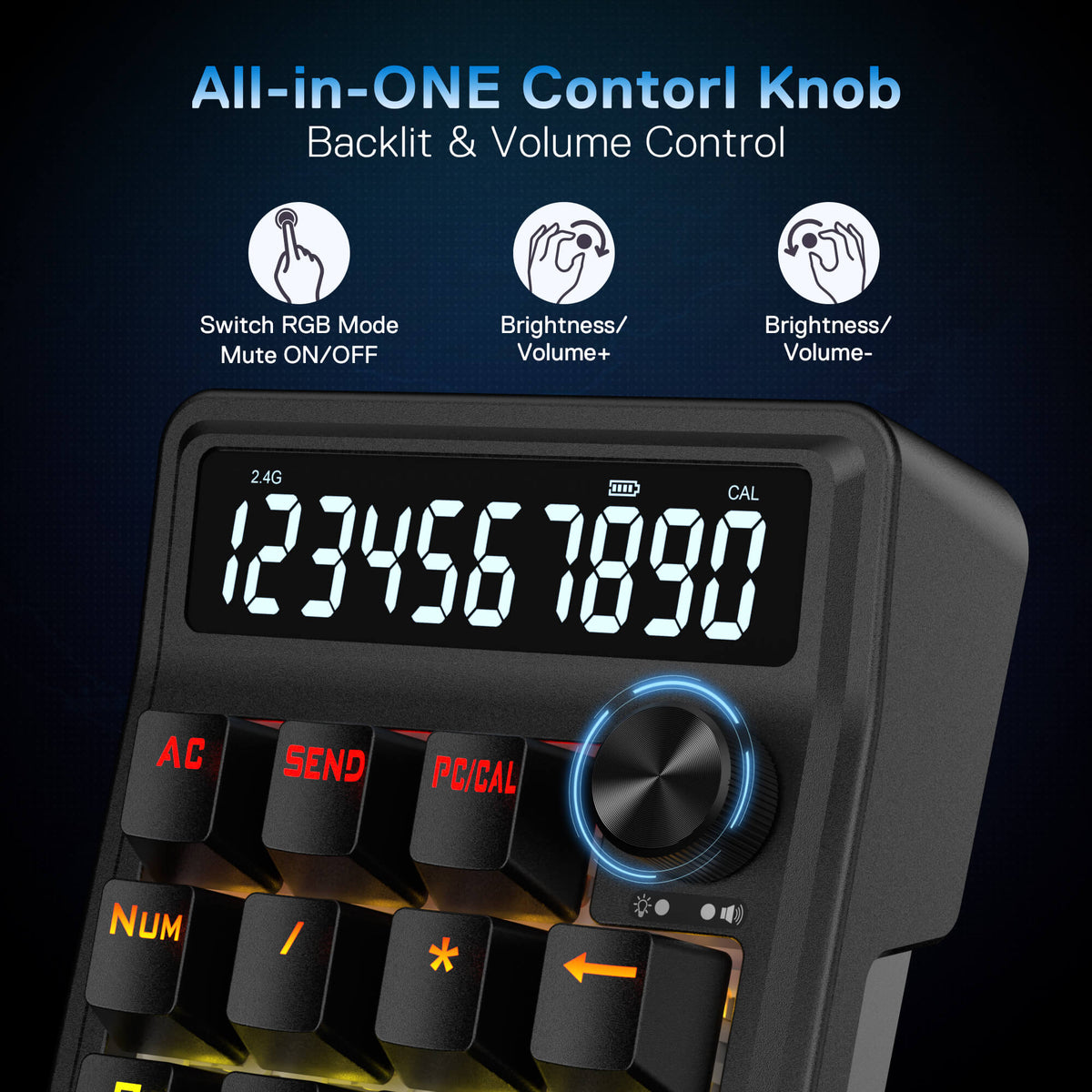 COVE K733 Mechanical Numpad Keyboard, image 7 of 15 - enlarged view