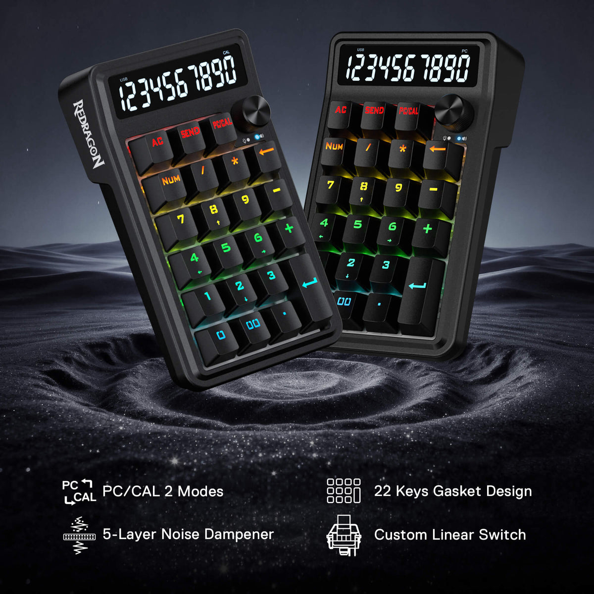 COVE K733 Mechanical Numpad Keyboard, image 12 of 14