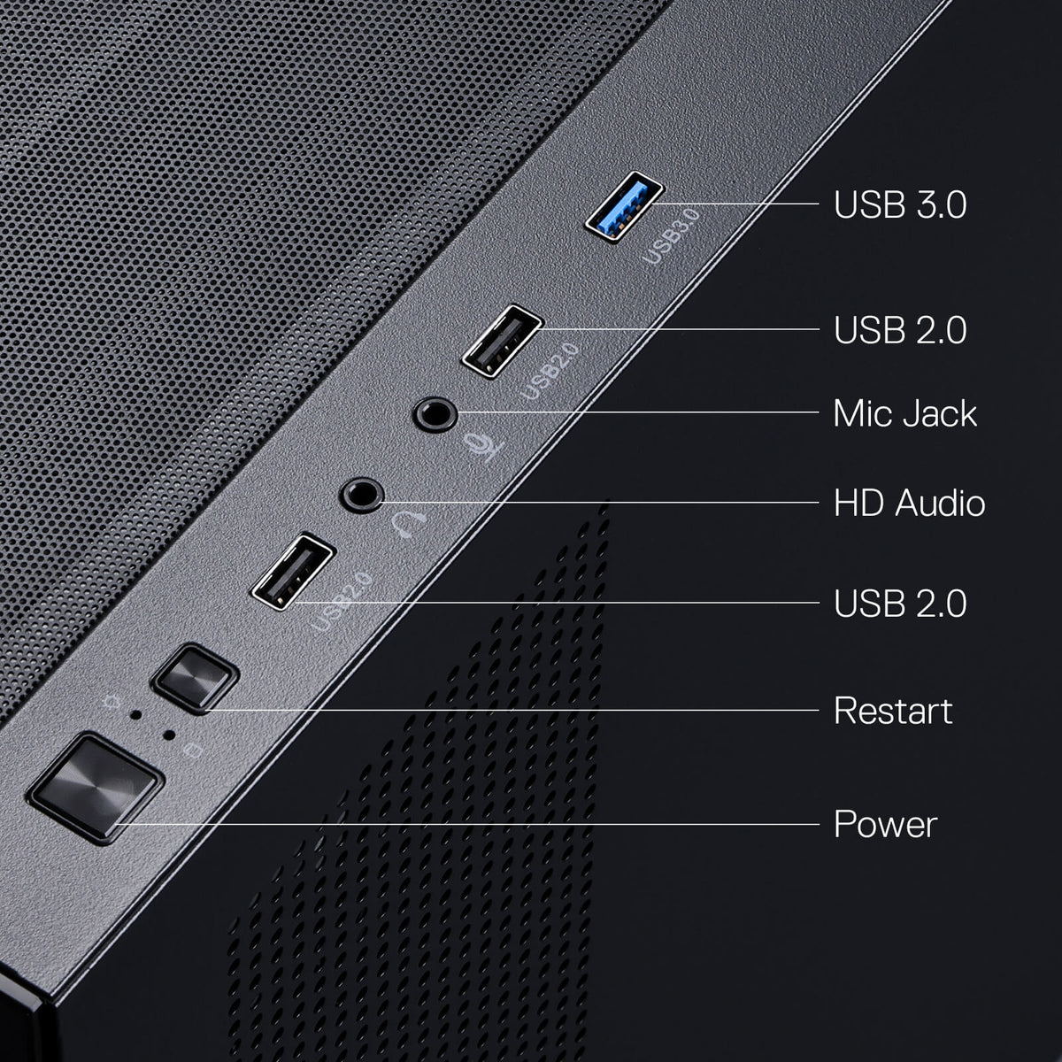 GRINDOR GC218M M-ATX Gaming PC Case, image 10 of 11 - enlarged view