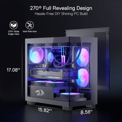 GRINDOR GC218M M-ATX Gaming PC Case - thumbnail 5