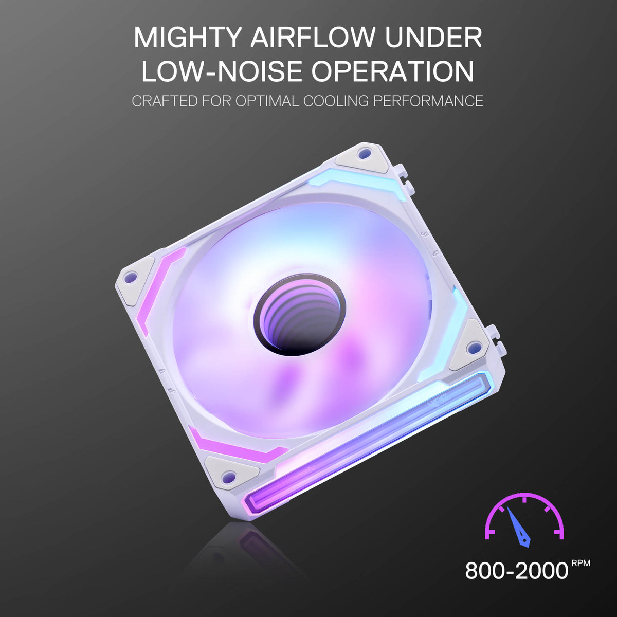 GCF012 Reverse 120mm ARGB PC Case Fan, image 12 of 16 - enlarged view