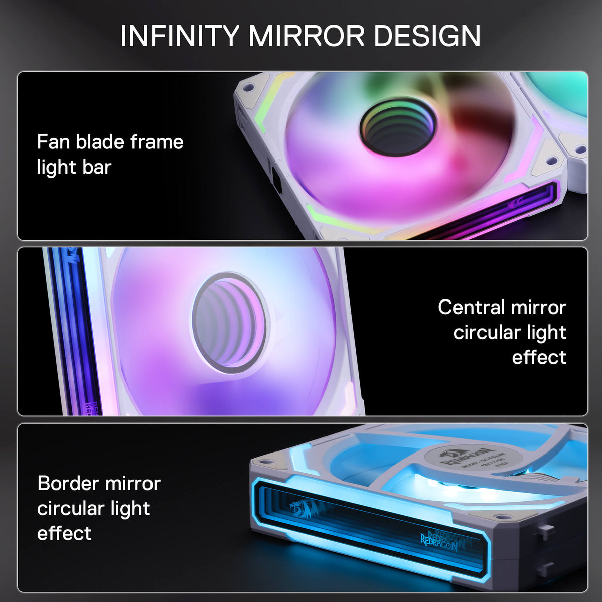 GCF012 Reverse 120mm ARGB PC Case Fan, image 14 of 16 - enlarged view