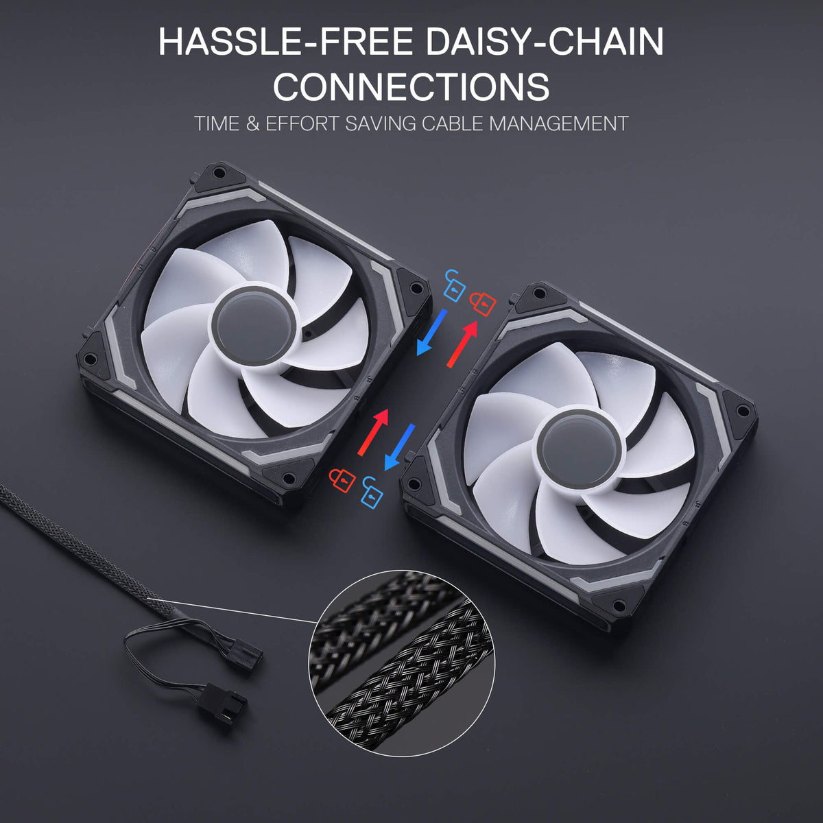 GCF012 Reverse 120mm ARGB PC Case Fan, image 8 of 15