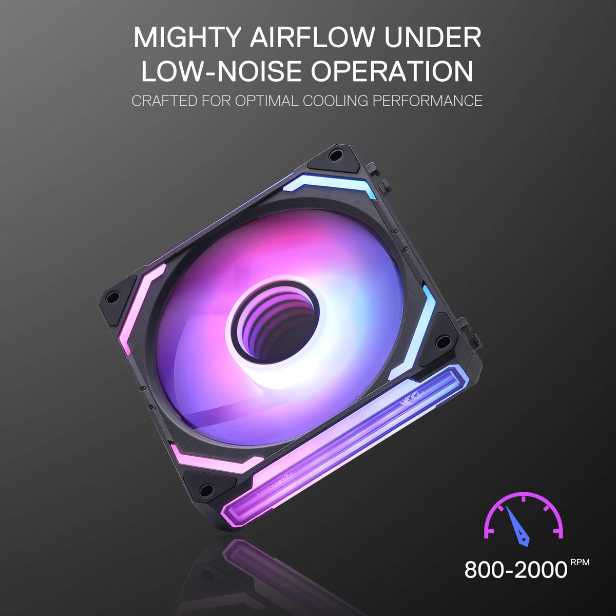 GCF012 Reverse 120mm ARGB PC Case Fan, image 6 of 16 - enlarged view