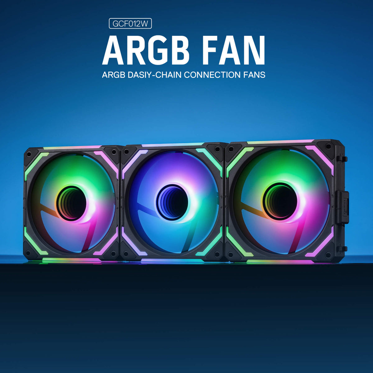 GCF012 Reverse 120mm ARGB PC Case Fan, image 2 of 15