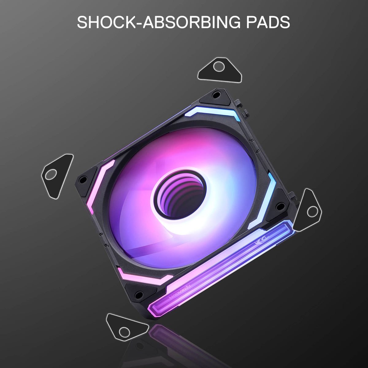 GCF012 Reverse 120mm ARGB PC Case Fan, image 8 of 16 - enlarged view