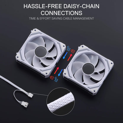 GCF012 Reverse 120mm ARGB PC Case Fan - thumbnail 16