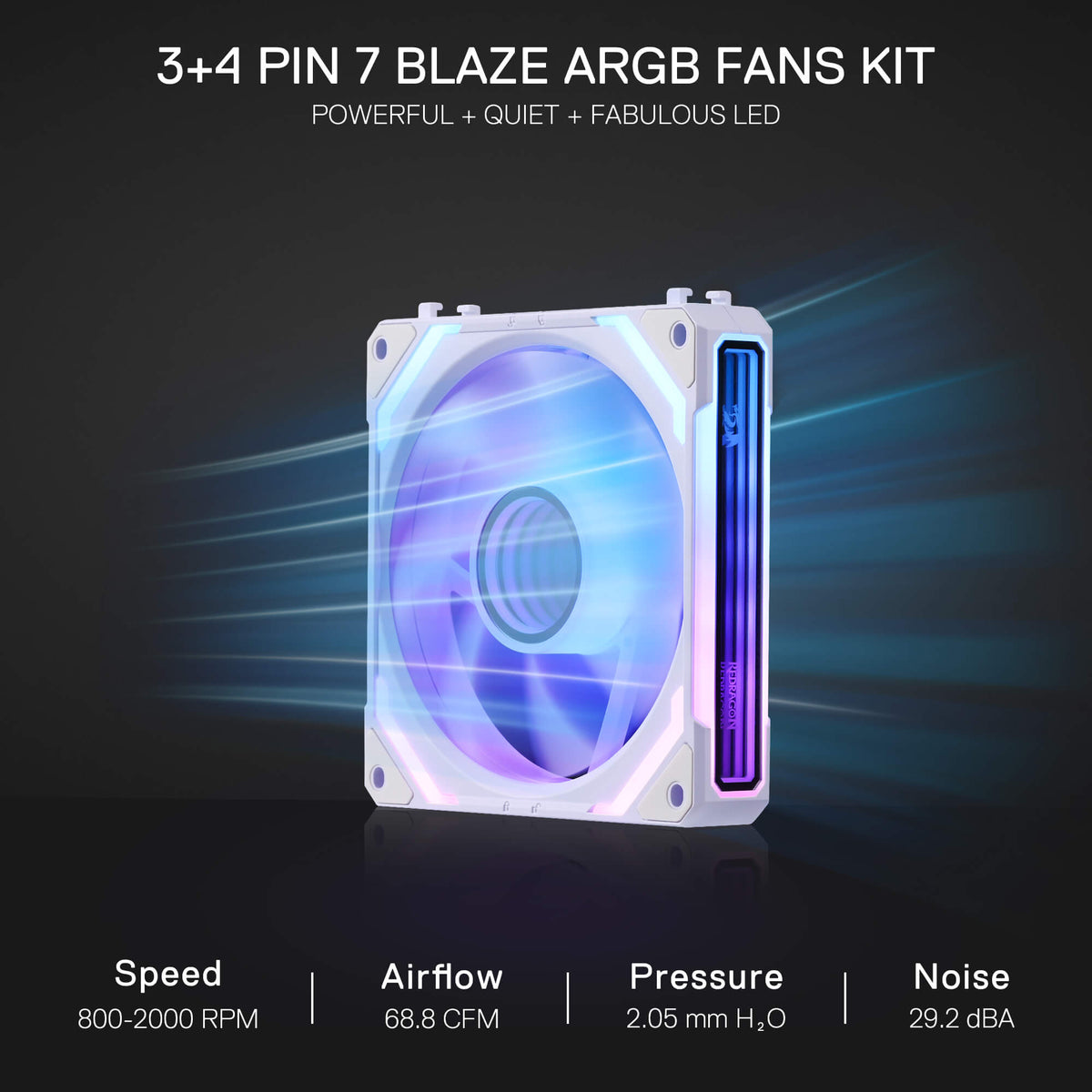 GCF012 Standard 120mm ARGB PC Case Fan, image 14 of 17 - enlarged view