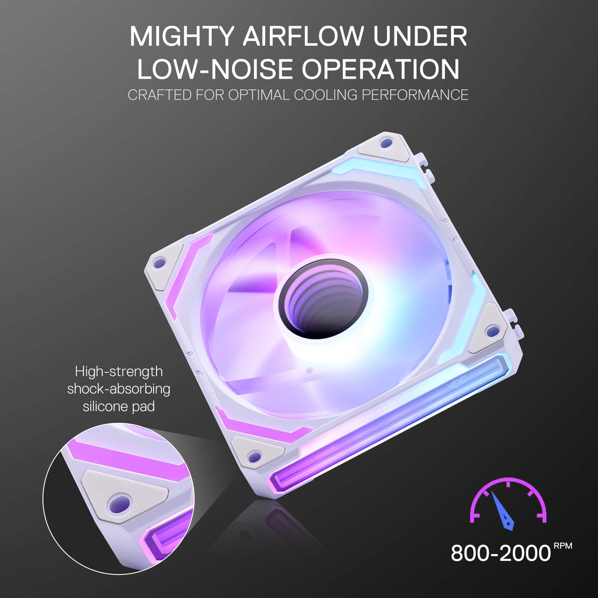 GCF012 Standard 120mm ARGB PC Case Fan, image 12 of 17 - enlarged view
