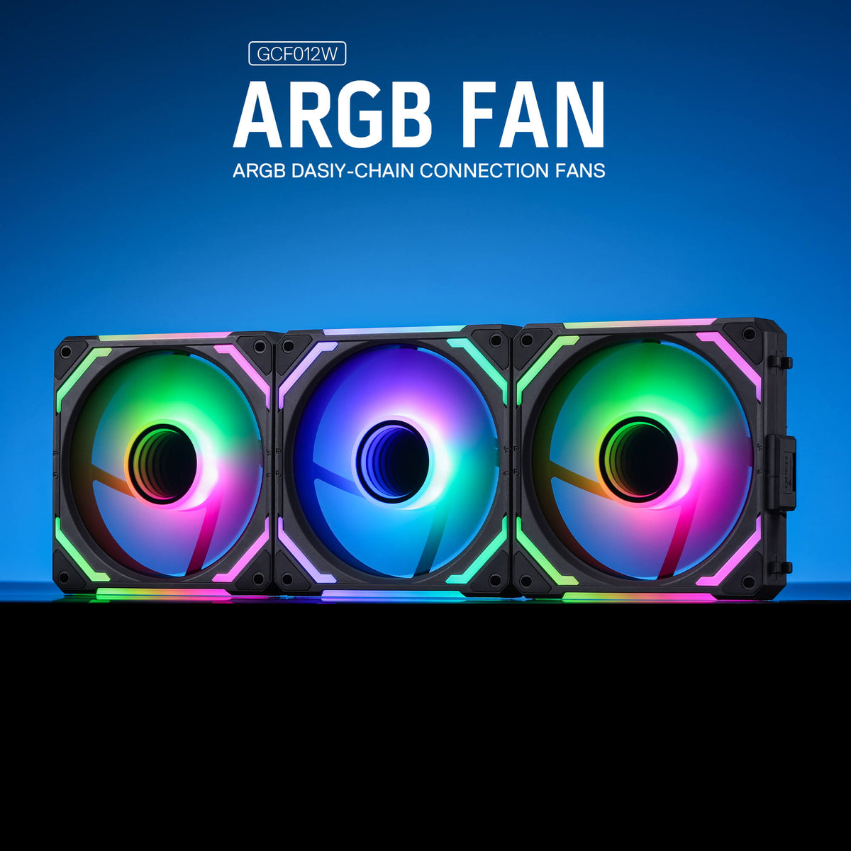 GCF012 Standard 120mm ARGB PC Case Fan, image 6 of 17 - enlarged view