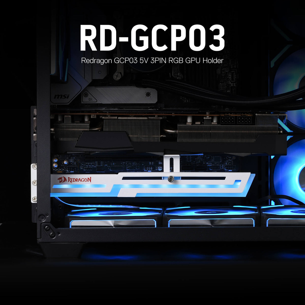 GCP03 ARGB GPU Support Bracket, image 8 of 12 - enlarged view