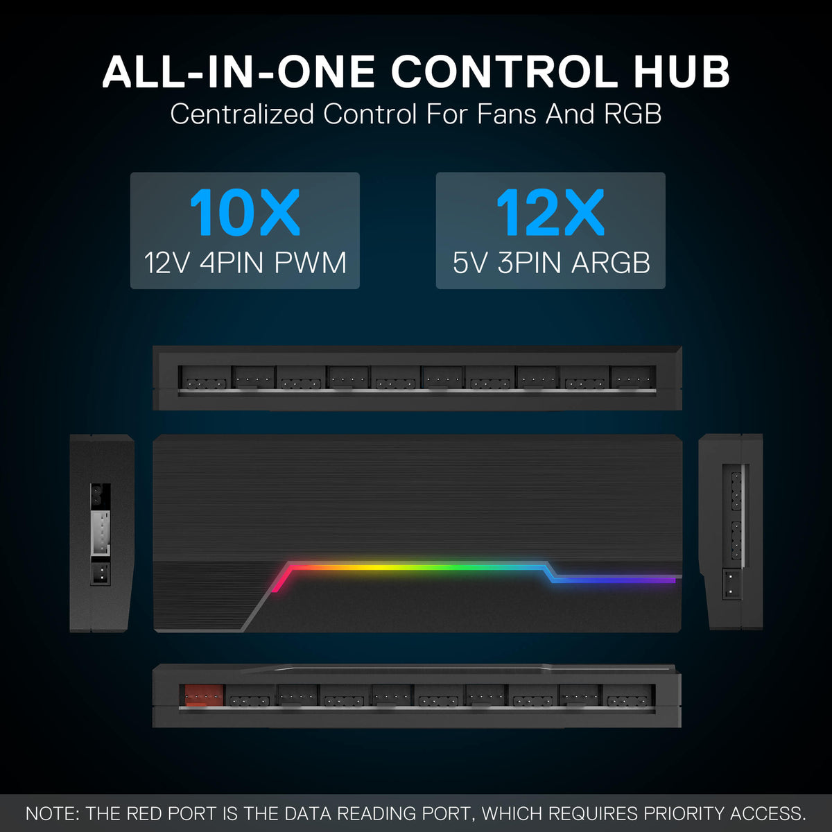 GCP09 ARGB & PWM Fan Hub Controller, image 7 of 13 - enlarged view