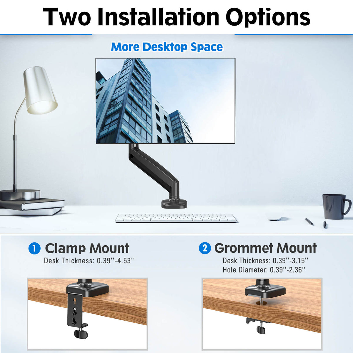 GMK914/GMK915 Monitor Mount Stand, image 5 of 12 - enlarged view