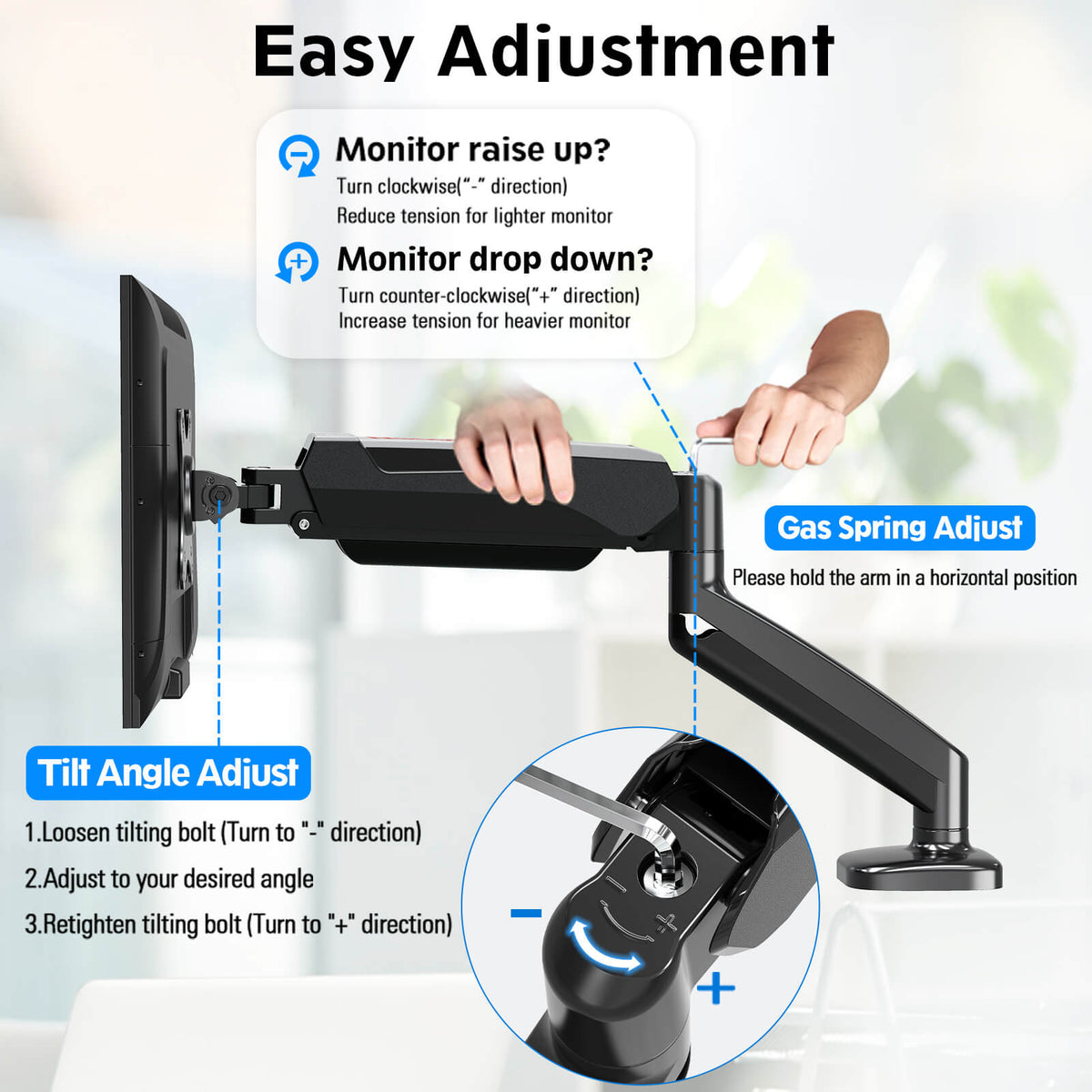 GMK914/GMK915 Monitor Mount Stand, image 6 of 11