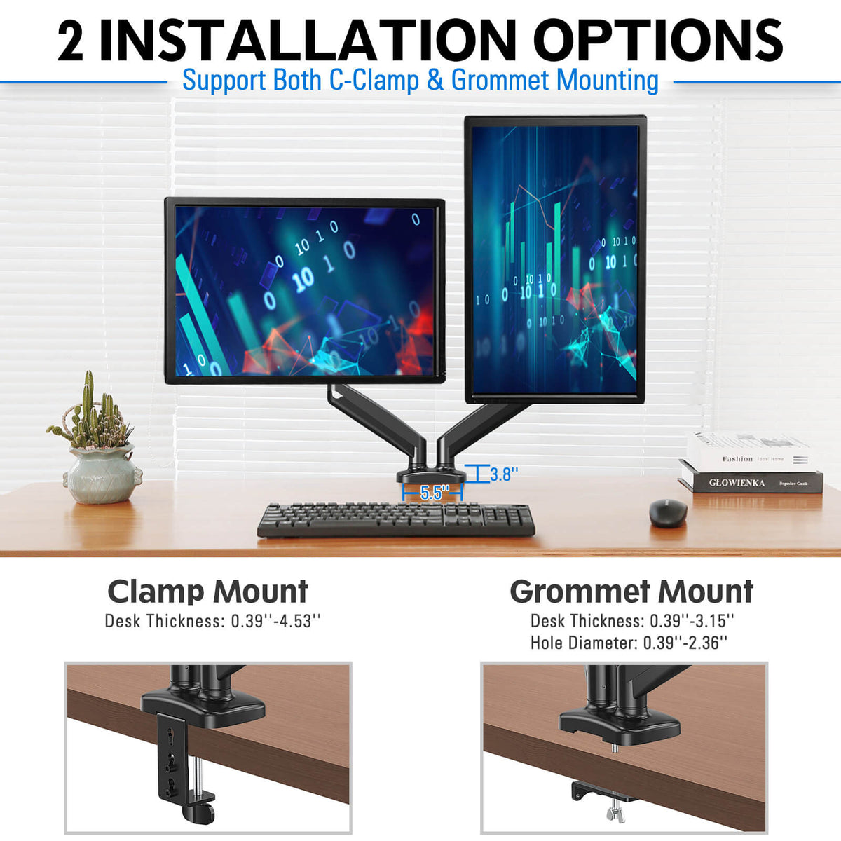 GMK914/GMK915 Monitor Mount Stand, image 9 of 12 - enlarged view