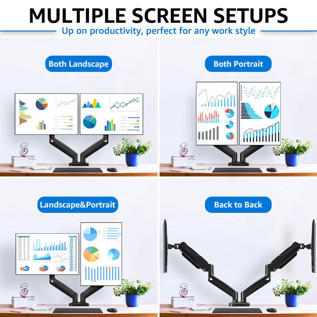 GMK914/GMK915 Monitor Mount Stand, image 11 of 12 - enlarged view