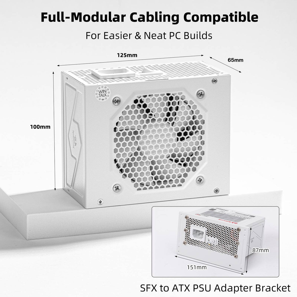80+ Gold 650 Watt SFX Fully Modular Power Supply, image 6 of 8