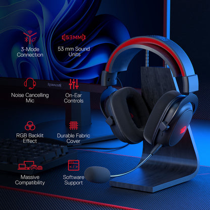 H510 ZEUS-X RGB Wireless Gaming Headset - thumbnail 4