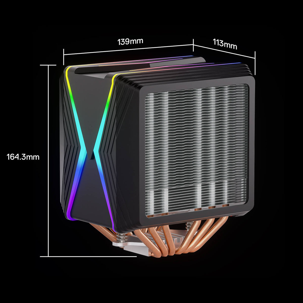 HODUR C218 ARGB Dual Tower CPU Air Cooler, image 9 of 13