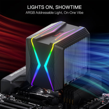 HODUR C218 ARGB Dual Tower CPU Air Cooler - thumbnail 6