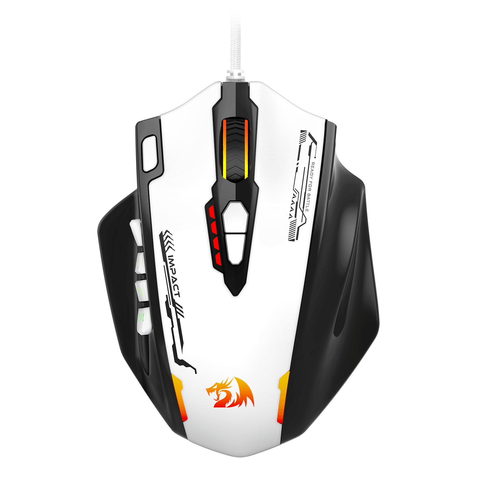 Redragon M908 Impact RGB LED MMO Gaming Mouse with 12 Side Buttons, Optical Wired Ergonomic Mouse...