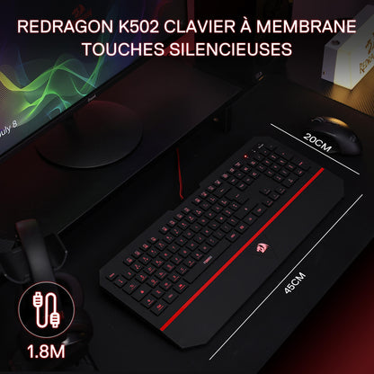 PEGASUS K502 Clavier De Jeu À Membrane Filiaire (French Layout Only) - thumbnail 7