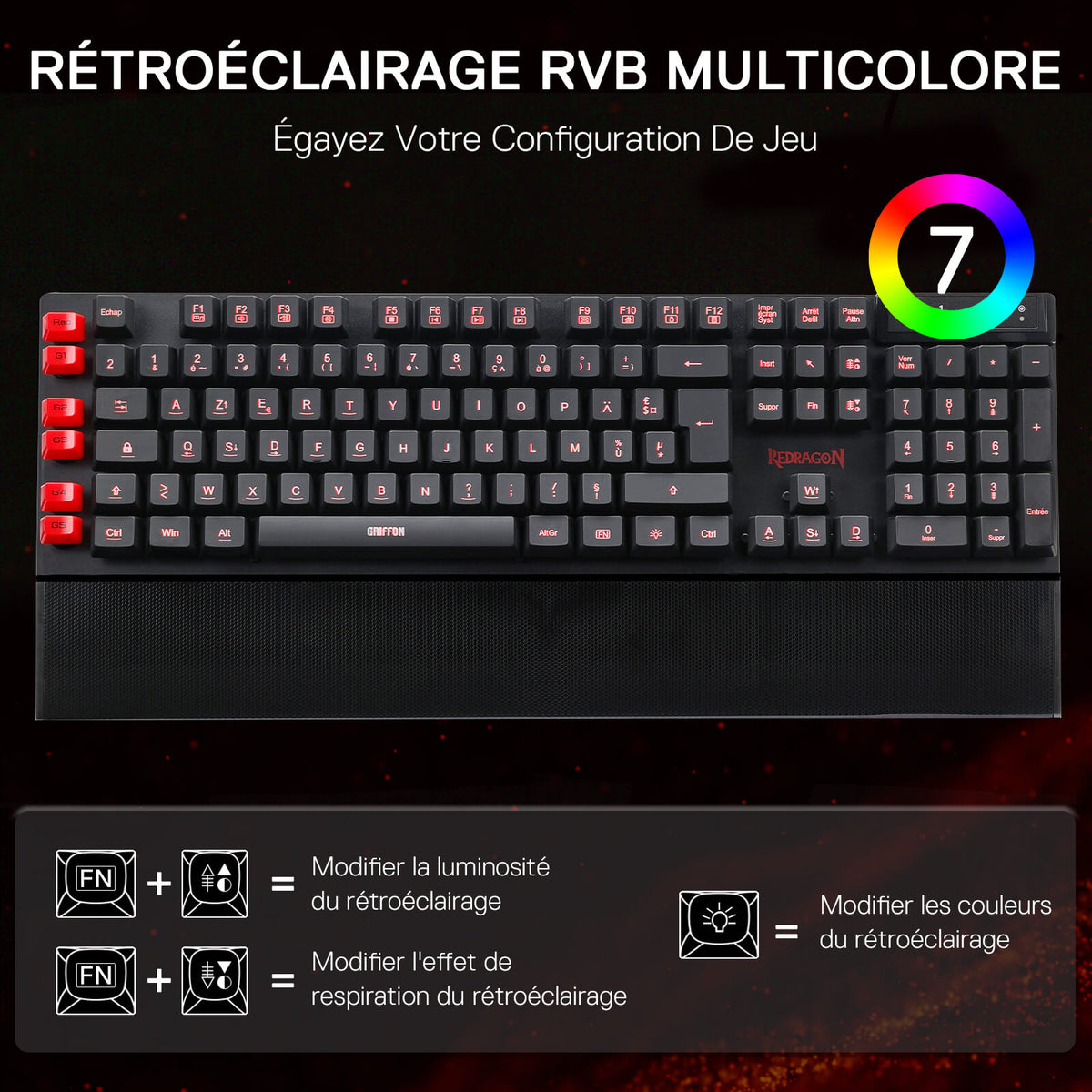 GRIFFON K505 Clavier De Jeu À Membrane Filaire (French La..., image 4 of 6