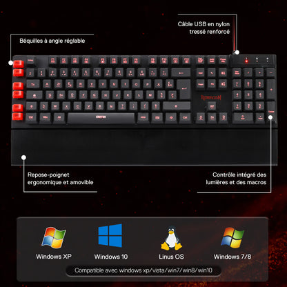 GRIFFON K505 Clavier De Jeu À Membrane Filaire (French Layout Only) - thumbnail 6