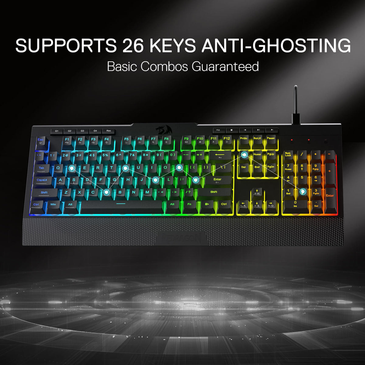 SHIVA LITE K525 Membrane Gaming Keyboard, image 8 of 35 - enlarged view