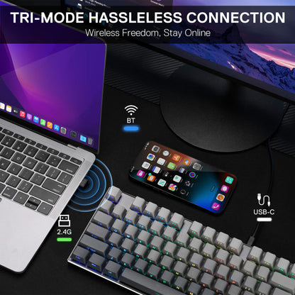 DEVARAIAS K556 PRO Aluminum Keyboard (Side Printed PBT Keycaps) - thumbnail 4