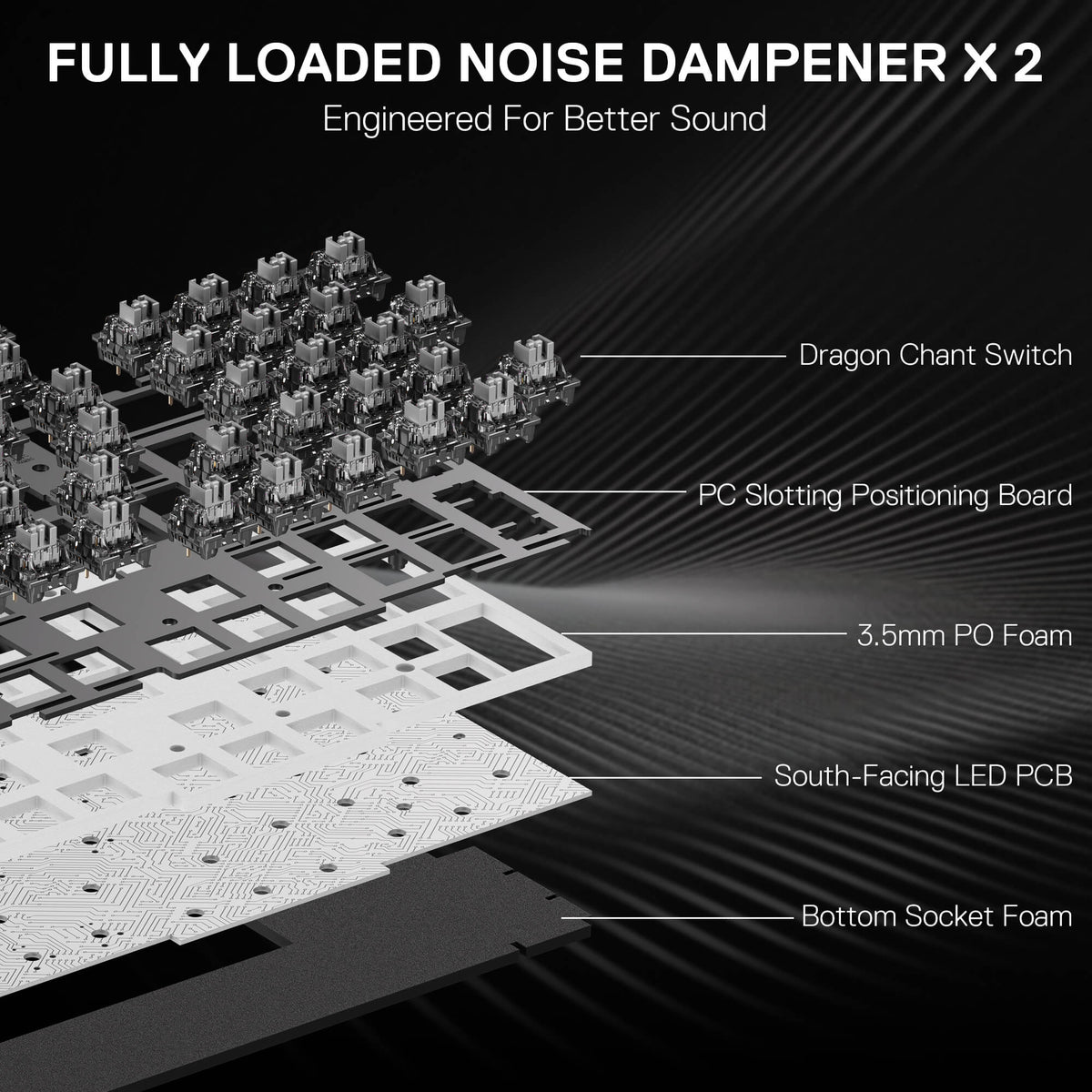 DEVARAIAS K556 PRO Aluminum Keyboard (Side Printed PBT Ke..., image 5 of 9 - enlarged view