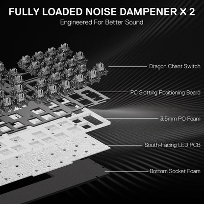 DEVARAIAS K556 PRO Aluminum Keyboard (Side Printed PBT Keycaps) - thumbnail 5