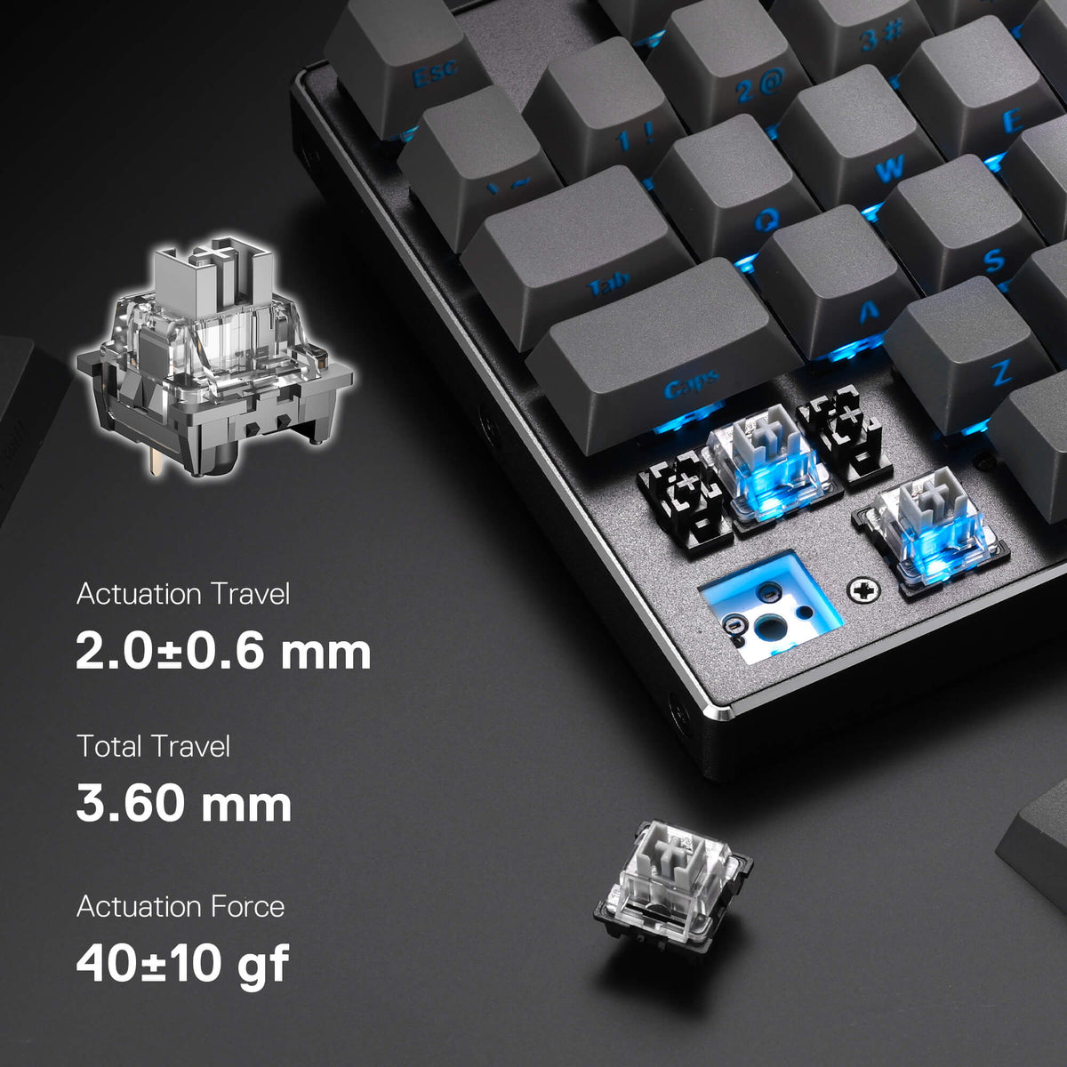 DEVARAIAS K556 PRO Aluminum Keyboard (Side Printed PBT Ke..., image 7 of 9 - enlarged view