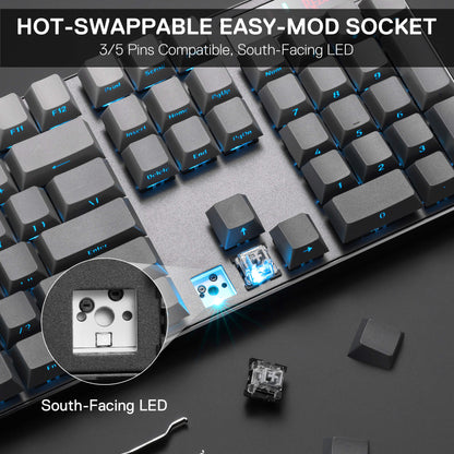 DEVARAIAS K556 PRO Aluminum Keyboard (Side Printed PBT Keycaps) - thumbnail 8