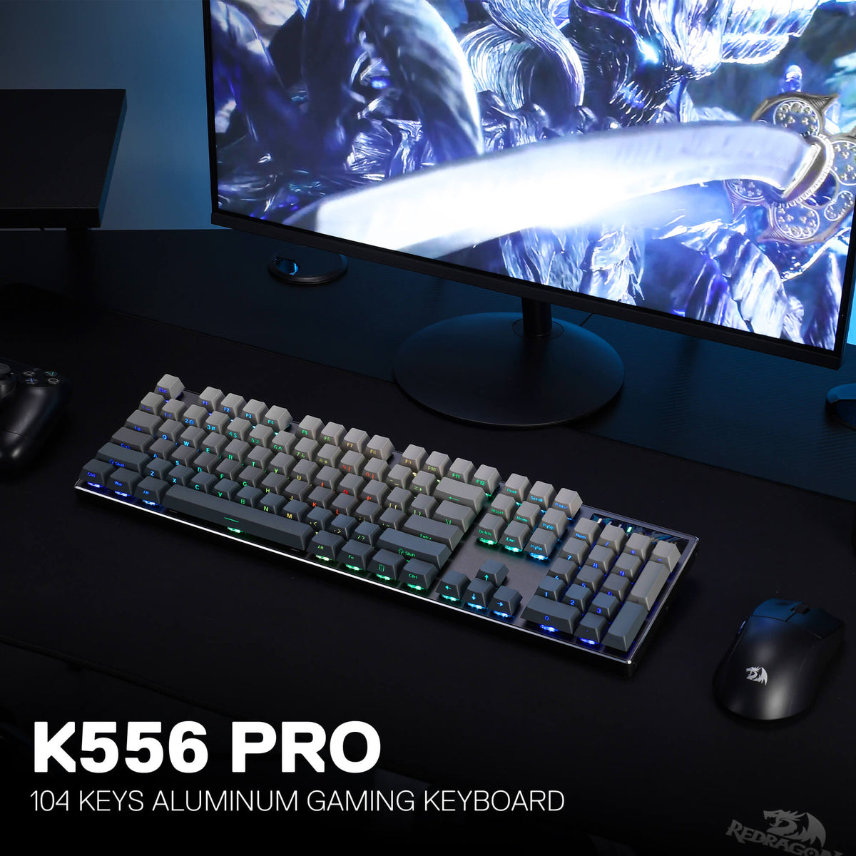 DEVARAIAS K556 PRO Aluminum Keyboard (Side Printed PBT Ke..., image 2 of 9