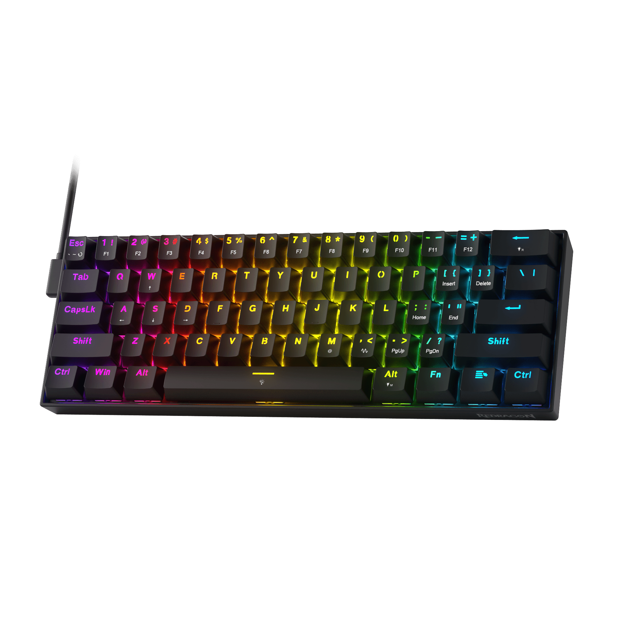 Redragon K617 HE Rapid Trigger Gaming Keyboard, 60% 61 Keys Wired Mechanical Keyboard w/Hyper-Fas...