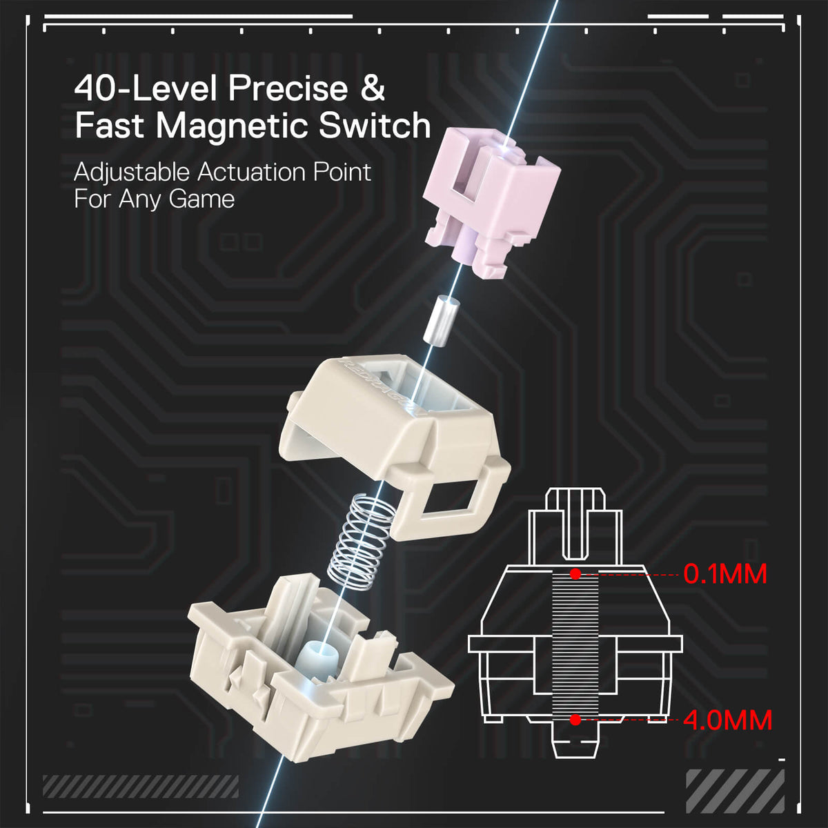 FIZZ K617 (Magnetic Hall Effect Keyboard), image 4 of 8 - enlarged view