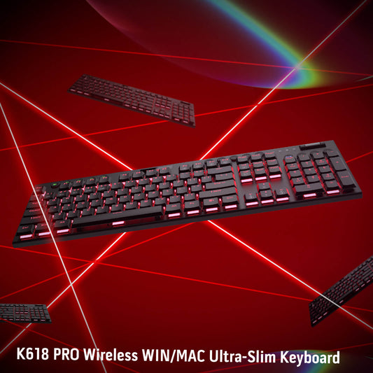 HORUS K618 Ultra-slim Wireless Mechanical Keyboard - alternate view
