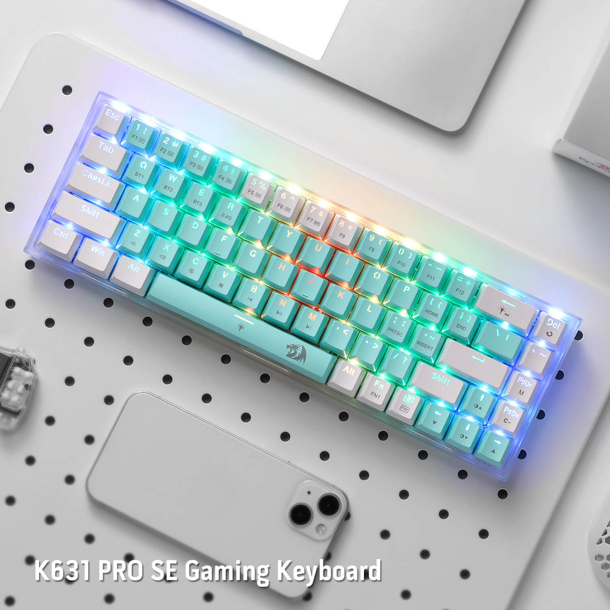 (Open-box) CASTOR K631 PRO 65% Mint Wireless Keyboard, image 4 of 9