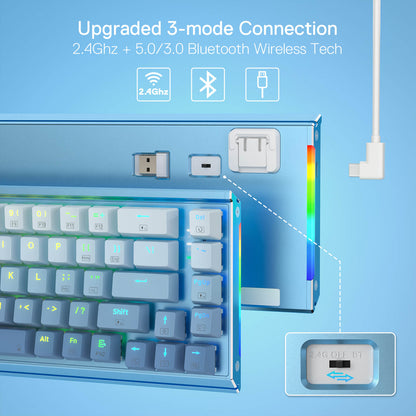 SHACO K641 PRO Wireless Aluminum Keyboard - thumbnail 17
